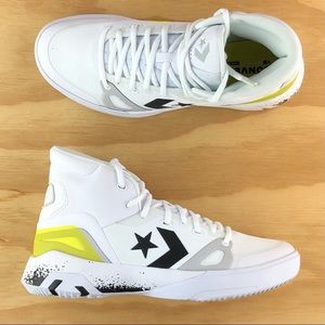 Converse G4 High Top White Yellow React Basketball Shoes Size 9